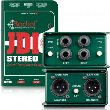 陕西Radial,JDI Stereo,立体声非平衡输入无源DI直插盒,DI盒,隔离变压器