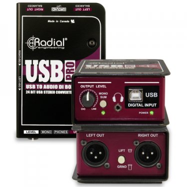 陕西Radial,USB Pro,立体声USB计算机DI直插盒,有源DI盒,USB-Pro,立体声USB DI盒,有源直接盒,多媒体转接盒,主动式DI盒,