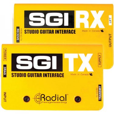 陕西Radial,SGI,现场吉他远程传输器DI直插盒,吉他接口,带TX,RX模块,吉他DI盒,