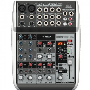 陕西百灵达 Behringer QX1002USB 模拟调音台 10通道内置USB音频接口调音台 直播K歌调音台