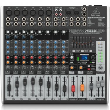 陕西百灵达 Behringer X1222USB 模拟调音台 USB声卡调音台 直播K歌调音台