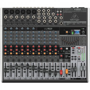 陕西百灵达 Behringer X1832USB 模拟调音台 USB声卡调音台 直播K歌调音台