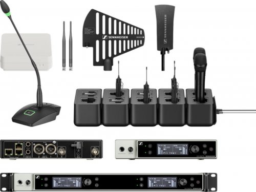 陕西森海赛尔 EW-DX EM 2 DANTE 双通道一拖二无线麦克风 教学会议舞台演出直播无线话筒 Sennheiser